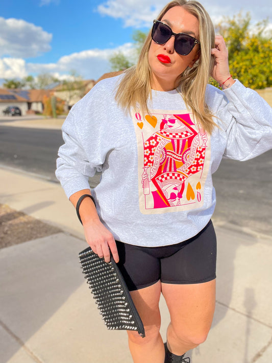 Queen Of Hearts - Champagne Vibes - INCLUSIVE - Graphic Sweatshirt