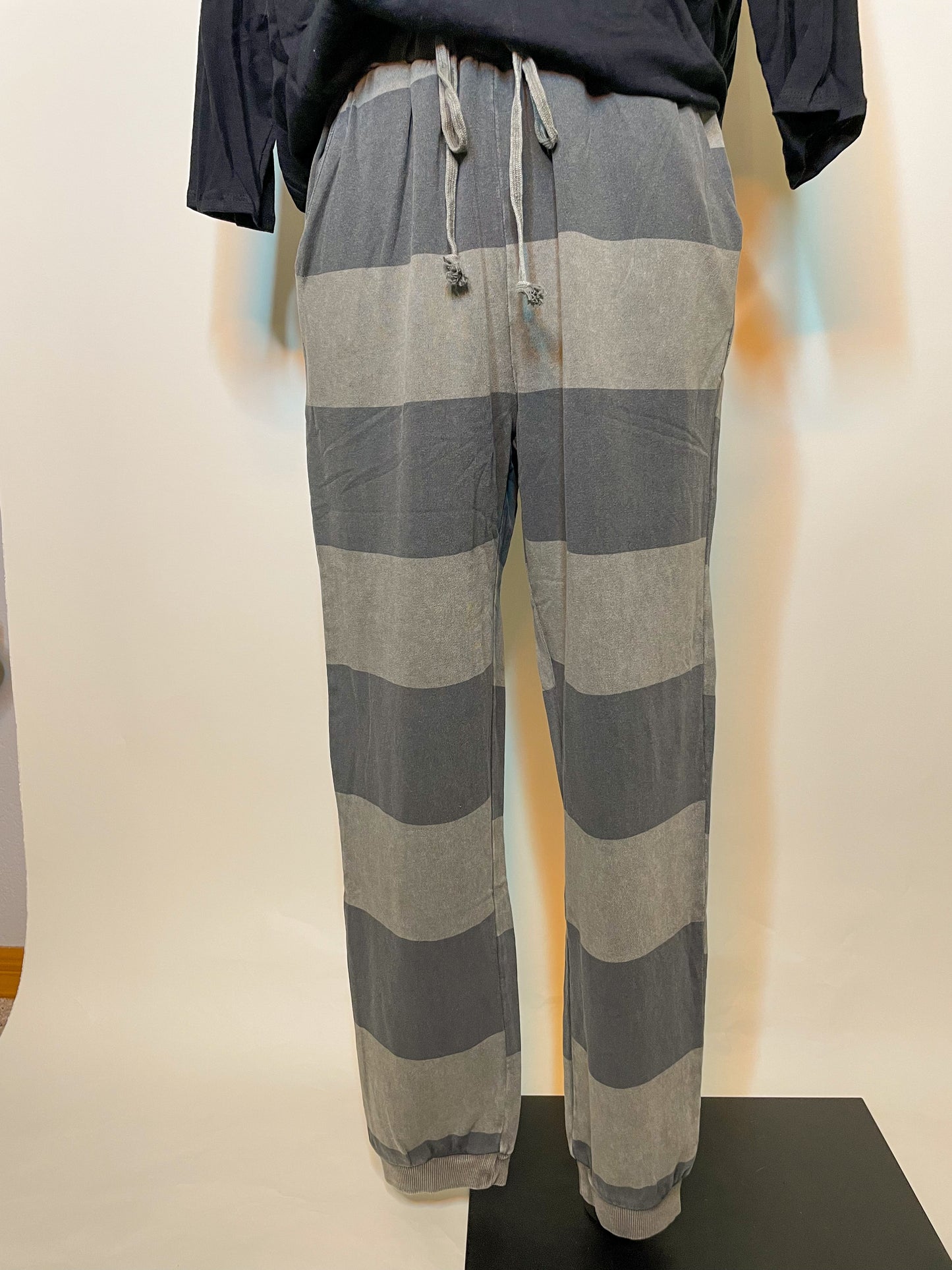 Gray On Gray Striped - Joggers